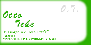 otto teke business card